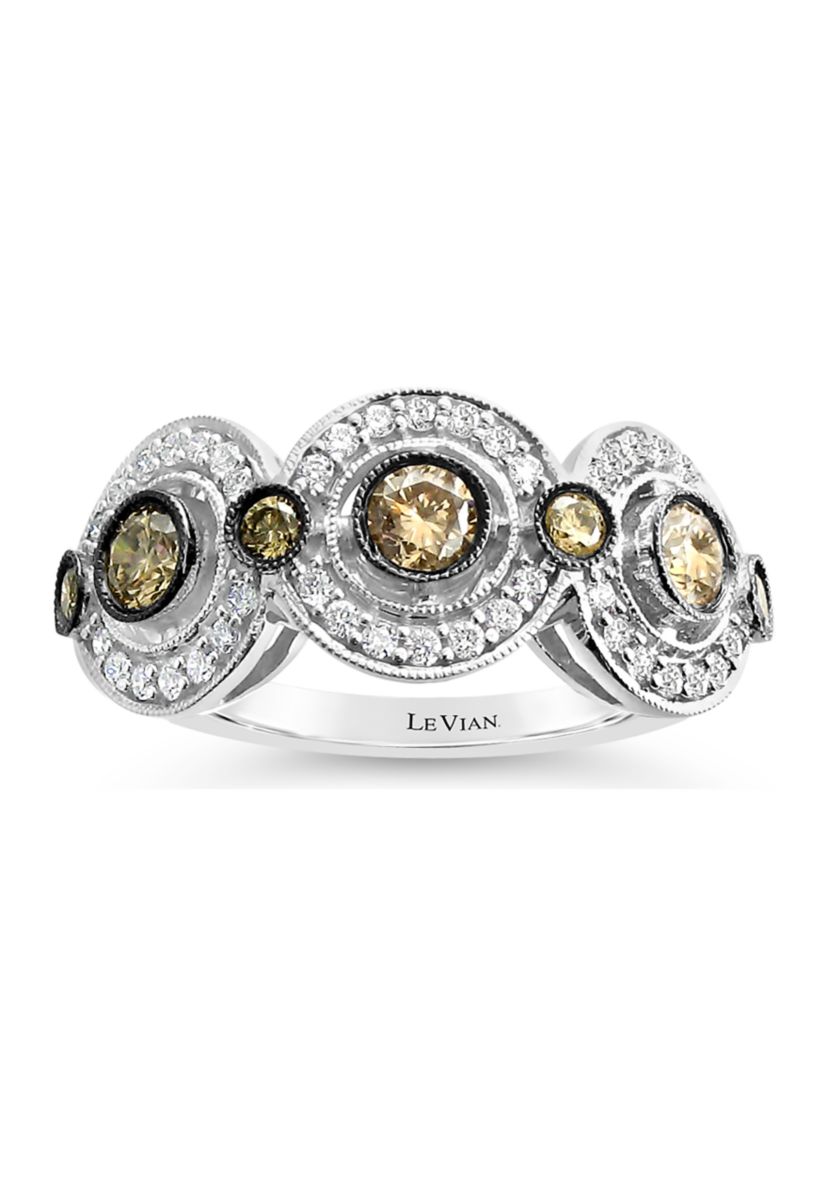 Chocolatier® Ring with 3/4 ct. t.w. Chocolate Diamonds® and Vanilla Diamonds® in 14K Vanilla Gold®