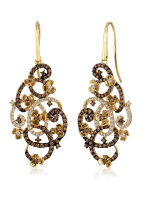1.78 ct. t.w. Diamond Drop Earrings in 14K Honey Gold™