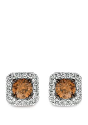 5/8 ct. t.w. Chocolate Diamonds® and 1/4 ct. t.w. Nude Diamonds™ Earrings in 14k Vanilla Gold®
