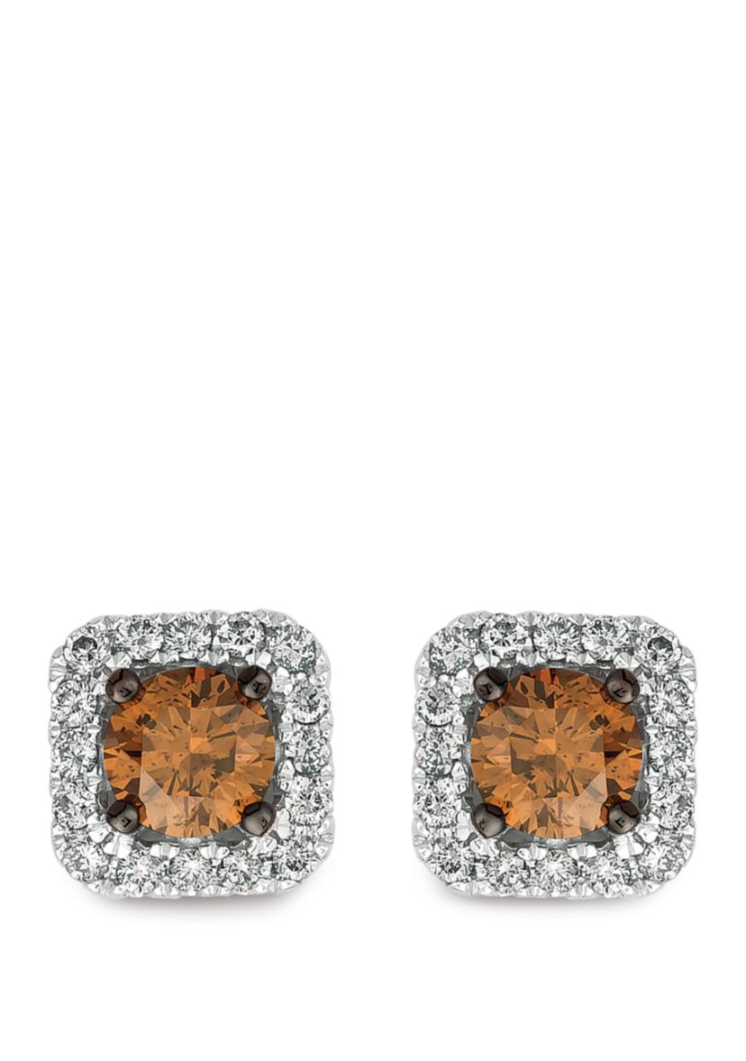 5/8 ct. t.w. Chocolate Diamonds® and 1/4 ct. t.w. Nude Diamonds™ Earrings in 14k Vanilla Gold®