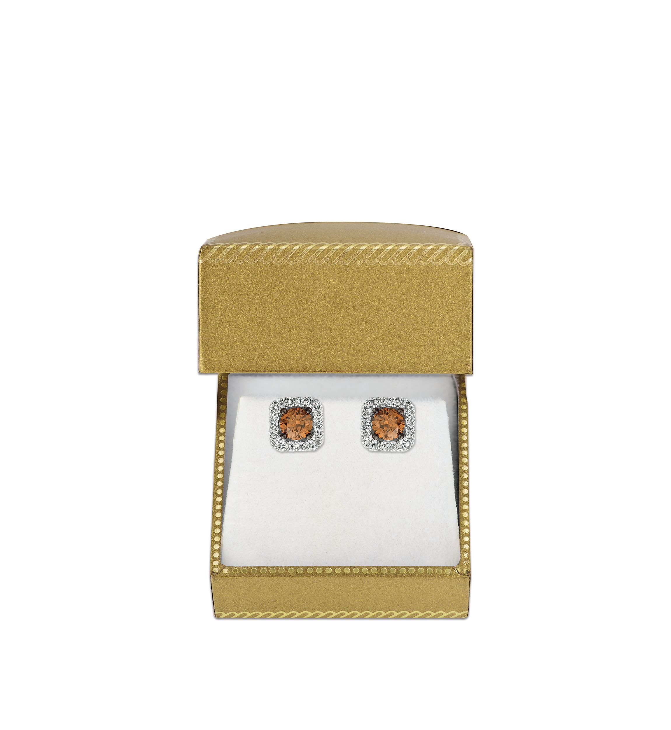 5/8 ct. t.w. Chocolate Diamonds® and 1/4 ct. t.w. Nude Diamonds™ Earrings in 14k Vanilla Gold®