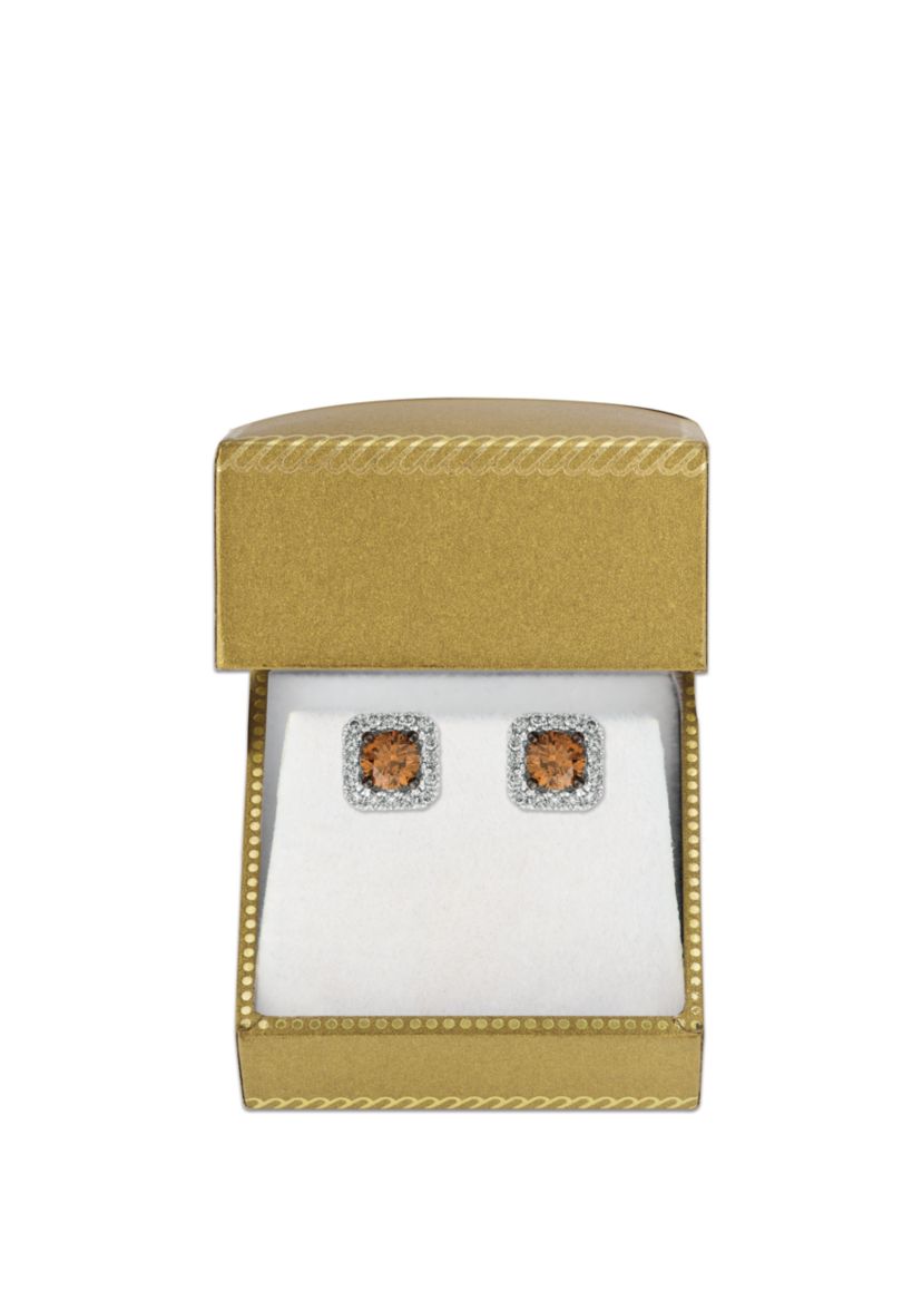 5/8 ct. t.w. Chocolate Diamonds® and 1/4 ct. t.w. Nude Diamonds™ Earrings in 14k Vanilla Gold®