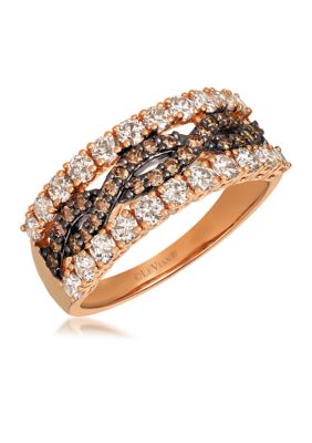Le Vian Creme BruleeÂ® Ring Featuring 1 Ct. T.w. Nude Diamondsâ¢, 1/4 Ct. T.w. Chocolate Diamonds In 14K Strawberry Gold