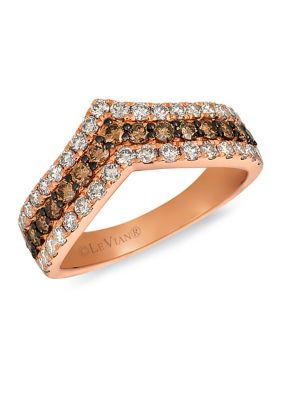 Le Vian 1/2 Ct. T.w. Chocolate Diamonds And 5/8 Ct. T.w. Nude Diamondsâ¢ Ring In 14K Strawberry Gold