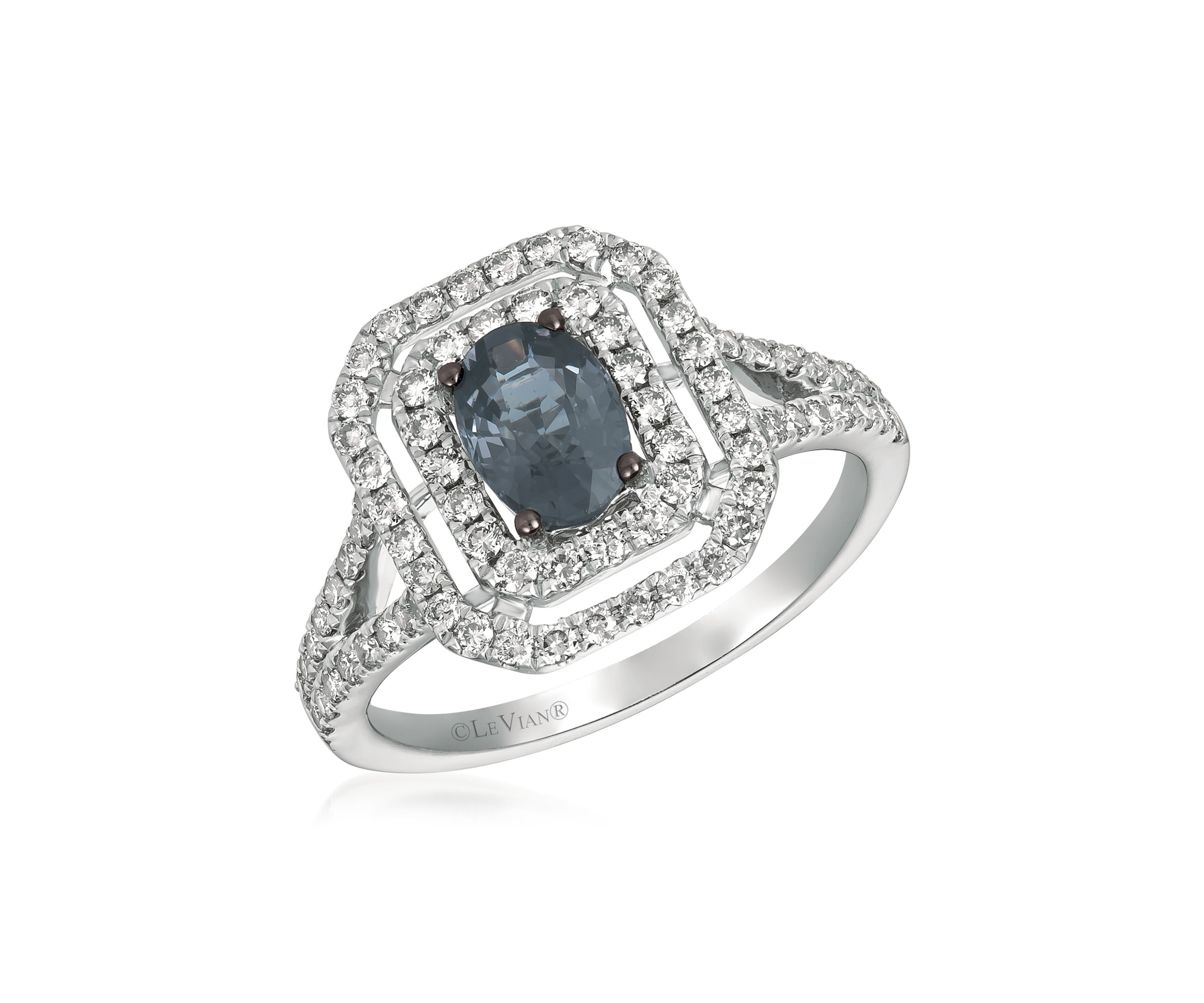 3/4 ct. t.w. Gray Spinel and 1/10 ct. t.w. Vanilla Diamond® Ring in 14K Vanilla Gold®