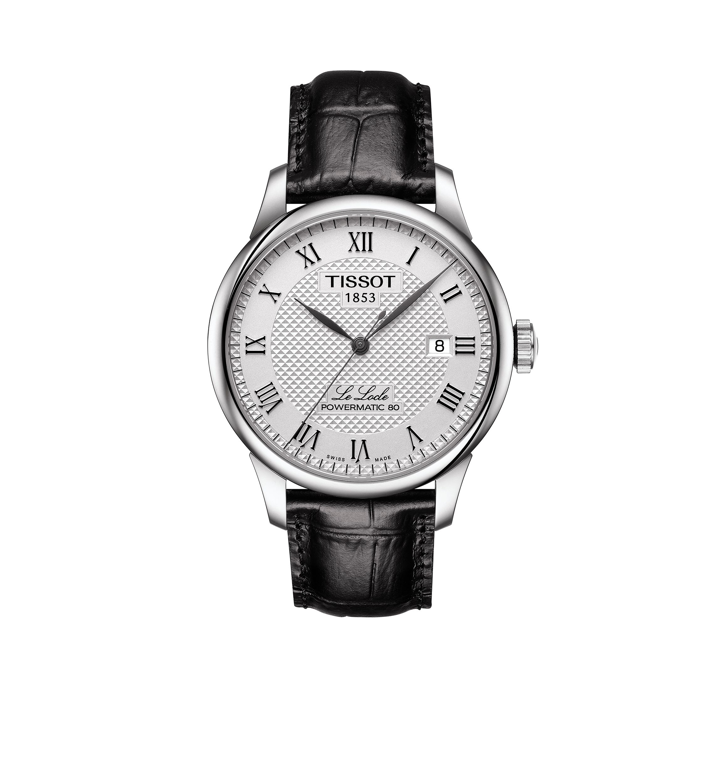 Mens Le Locle Powermatic 80 Leather Watch