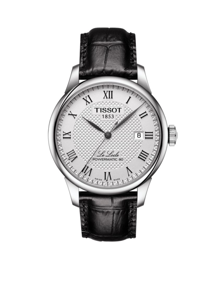 Mens Le Locle Powermatic 80 Leather Watch