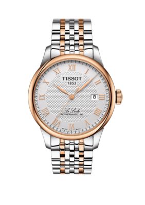 Tissot Men's 2 Tone Stainless Steel Swiss Automatic Le Locle Bracelet 39 Mm Watch