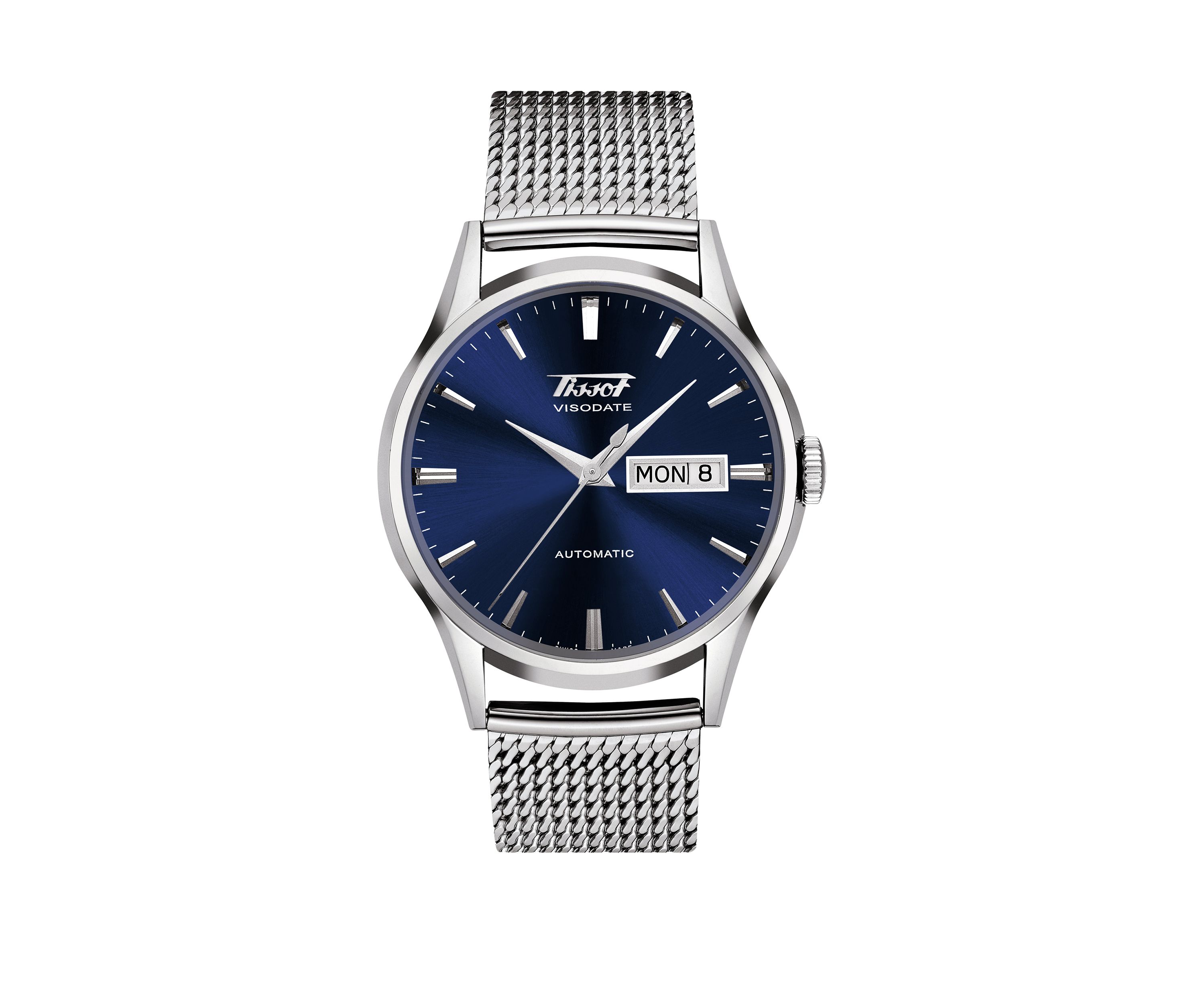 Stainless Steel Heritage Visodate Automatic Blue Dial Watch