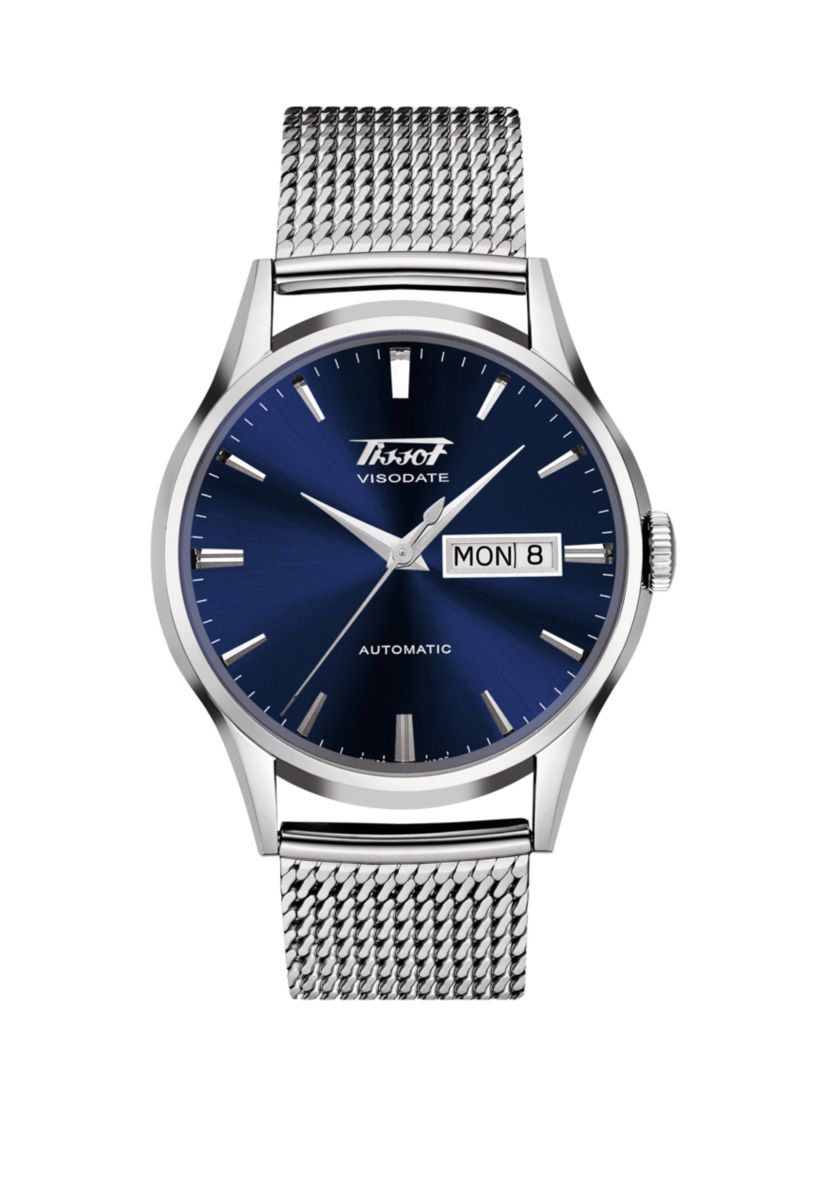 Stainless Steel Heritage Visodate Automatic Blue Dial Watch