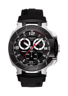 Tissot Men s Stainless Steel T Race Chronograph Silicone Watch