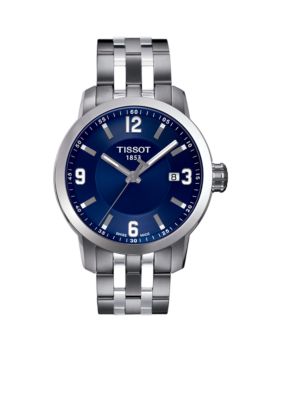 Tissot Men's PRC 200 Stainless Steel and Blue Watch -  7611608258316