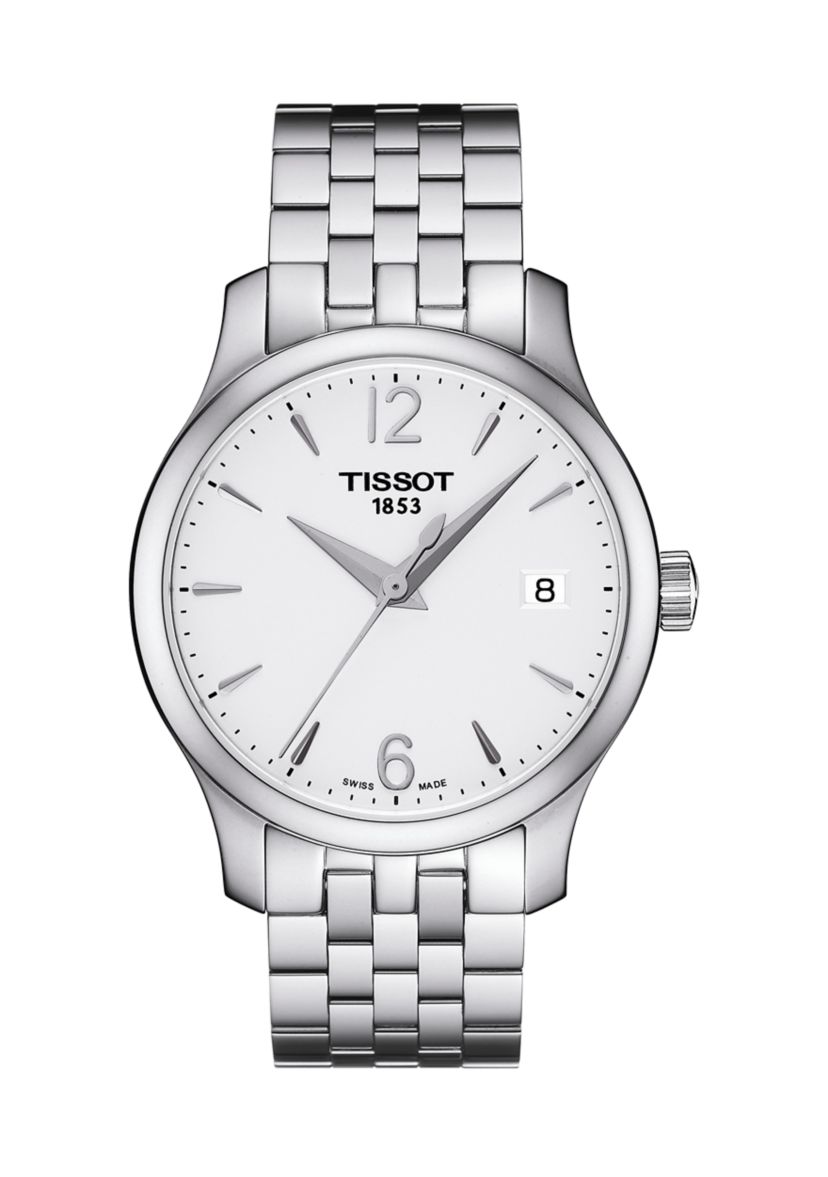 Womens Stainless Steel Traditional Ladies Quartz Watch