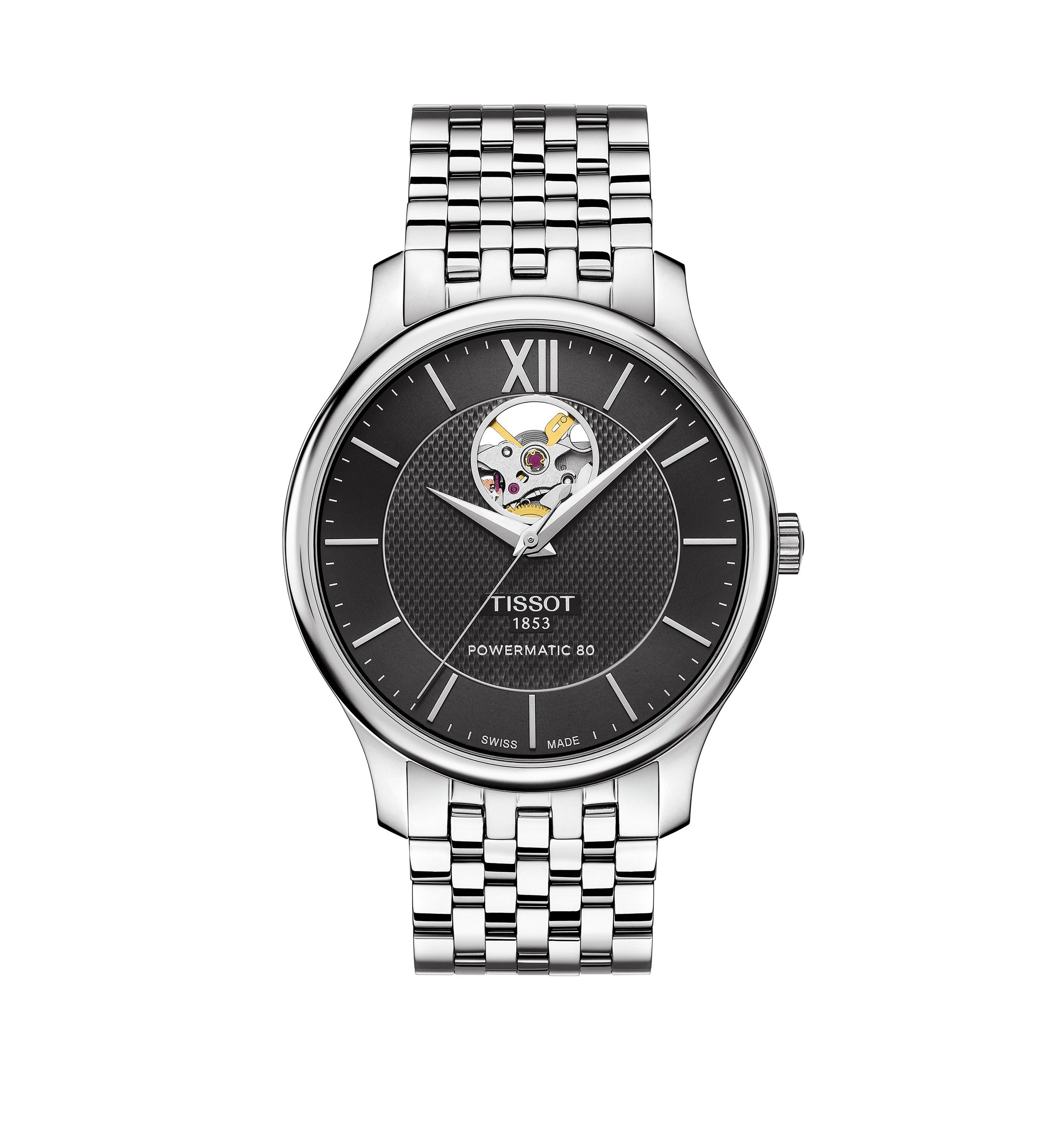 Stainless Steel Swiss Automatic Tradition Bracelet Watch 