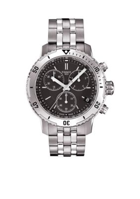 Tissot Men's PRS 200 Quartz Stainless Steel Chronograph Watch, Silver -  7611608275030