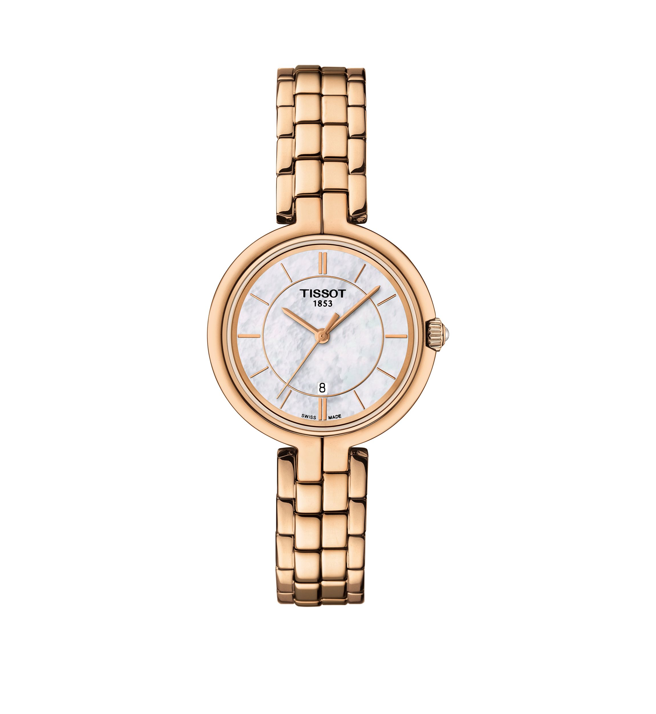 Rose Gold Stainless Steel Flamingo Bracelet Watch