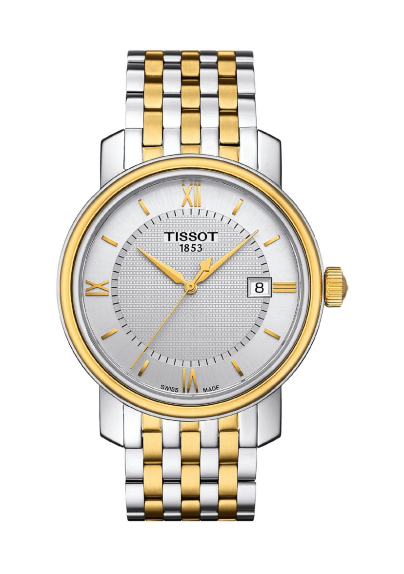 Mens Bridgeport Quartz Two-Tone Stainless Steel Bracelet Watch