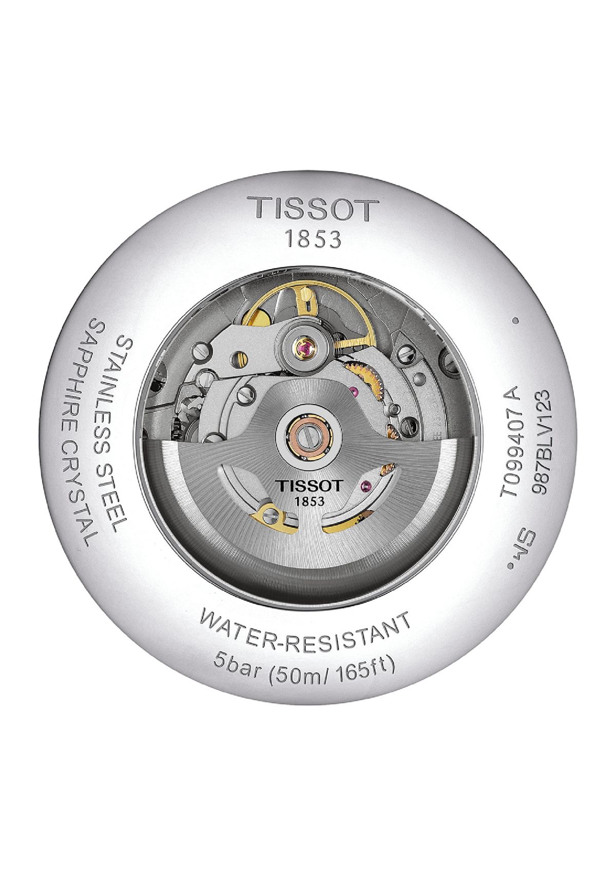 Stainless Steel Swiss Automatic T Classic Chemin des Tourelles Powermatic 80 Bracelet Watch 