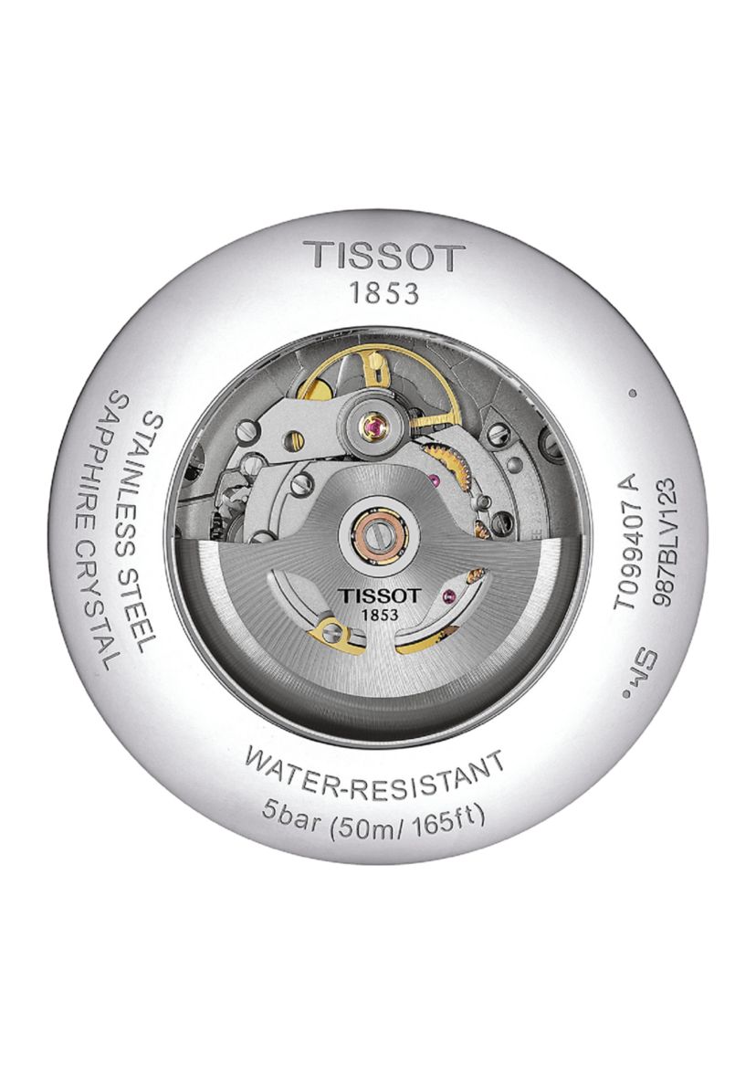 Stainless Steel Swiss Automatic T Classic Chemin des Tourelles Powermatic 80 Bracelet Watch 