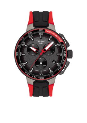 Tissot Men's Stainless Steel Swiss T-Race Bike Vuelta 2017 Rubber Strap Watch -  5400338T1114173744101