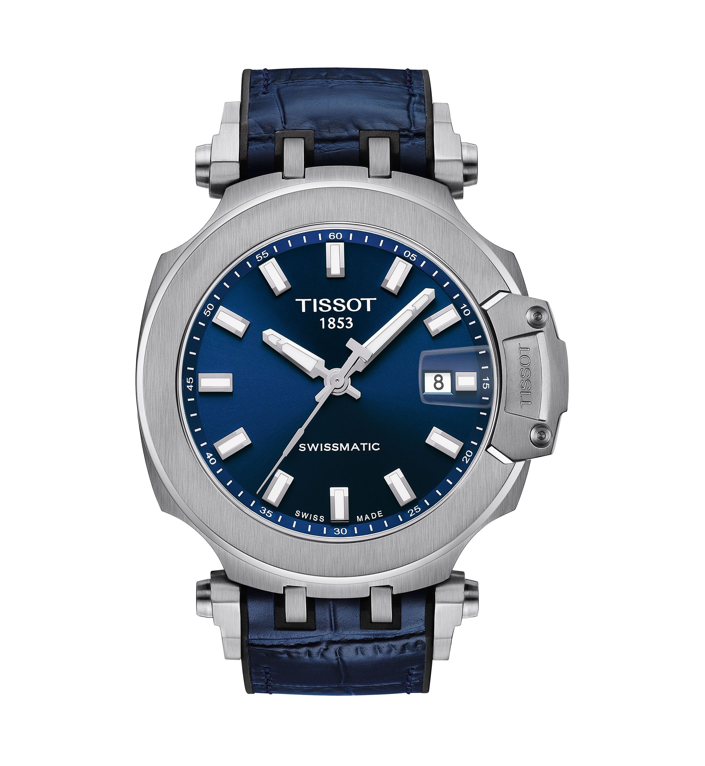 Mens T Race Swim GTS Stainless Steel Leather Auto Watch