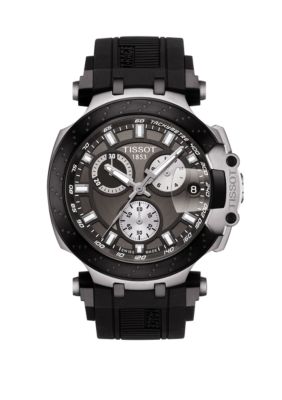 Tissot Men's Swiss Chronograph T Sport T Race Black Silicone Strap Watch