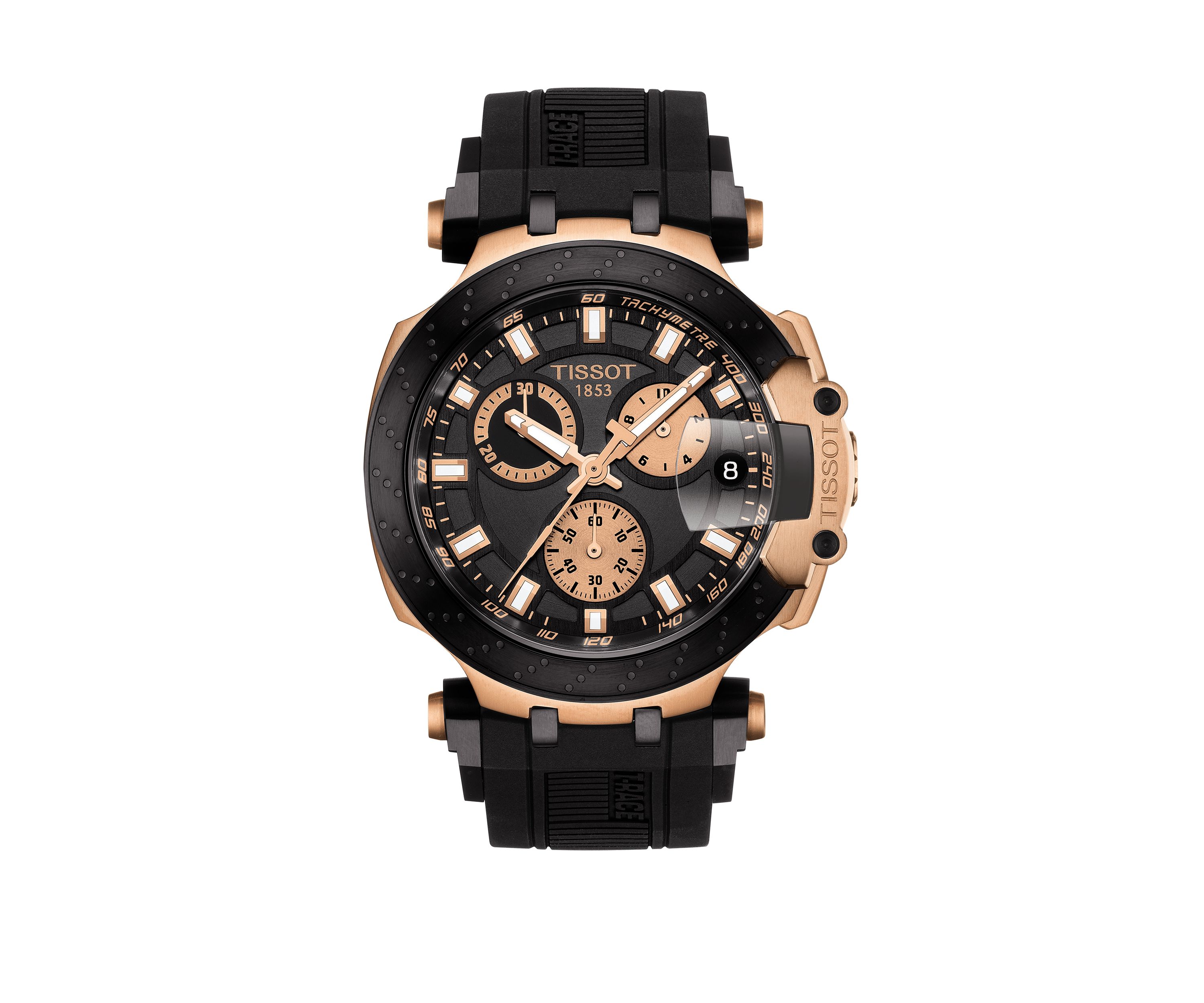 Mens T Race Chronograph Stainless Steel Silicone Watch