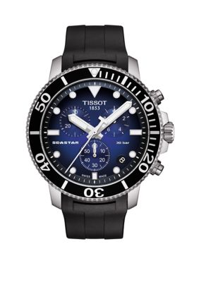 Tissot Men's Seastar 1000 Gts Chronograph Watch, Black -  T1204171704100