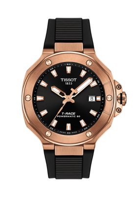 Tissot Men's Trace GTS PW80 Nivachron Rose Gold Stainless Steel Black Rubber Watch -  5400338T1418073705100