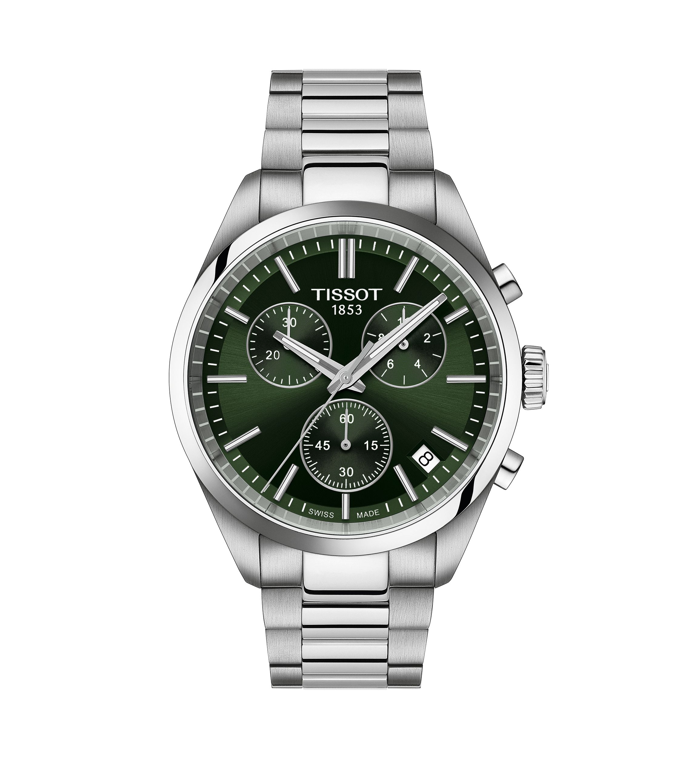PR100 GTS Stainless Steel Green Bracelet Chronograph Watch