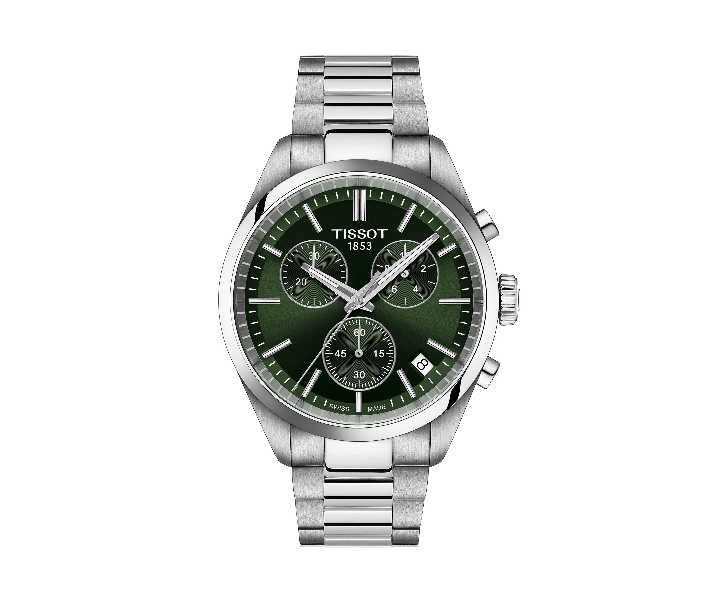 PR100 GTS Stainless Steel Green Bracelet Chronograph Watch