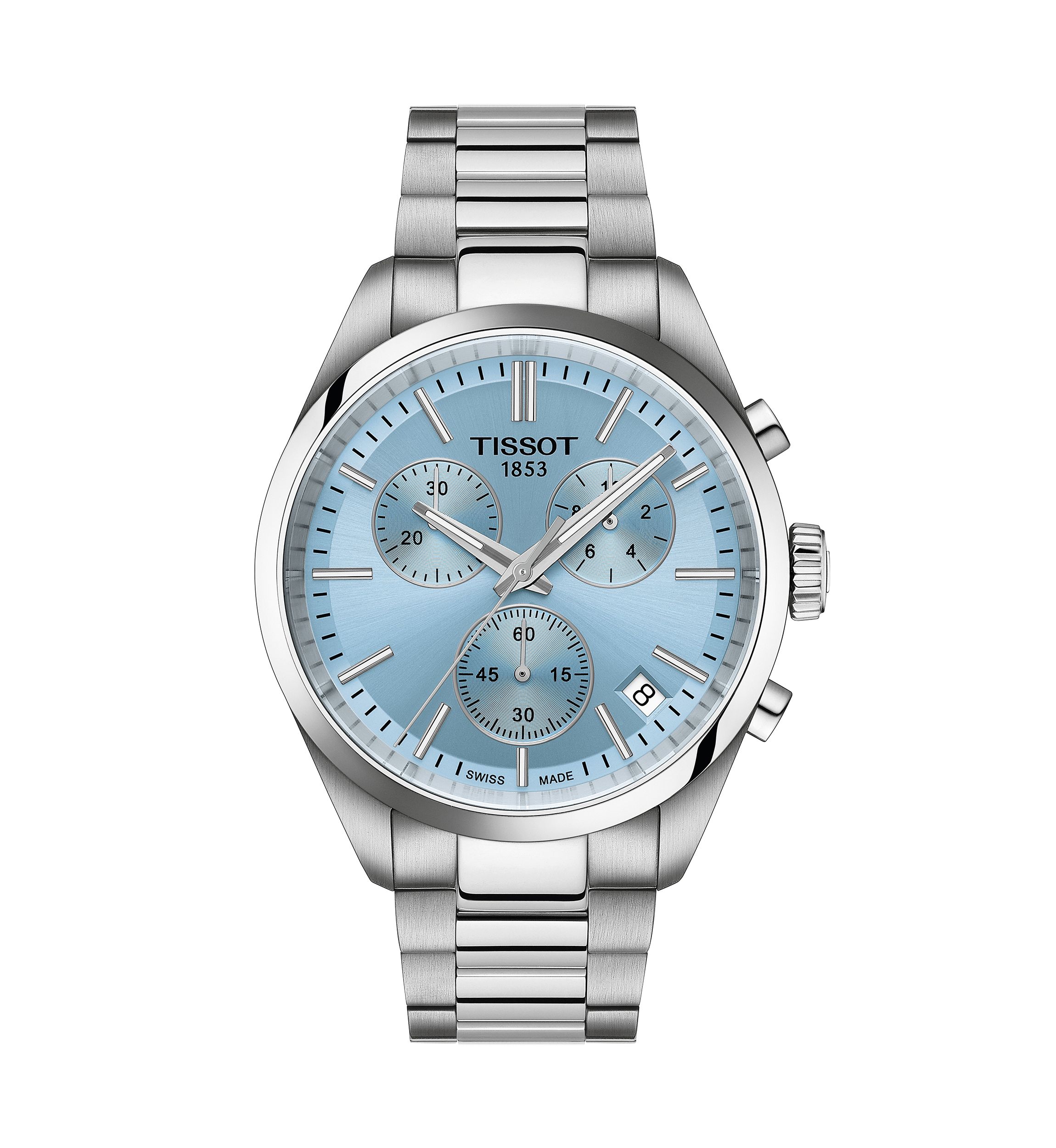 PR100 GTS Stainless Steel Ice Blue Chronograph Watch