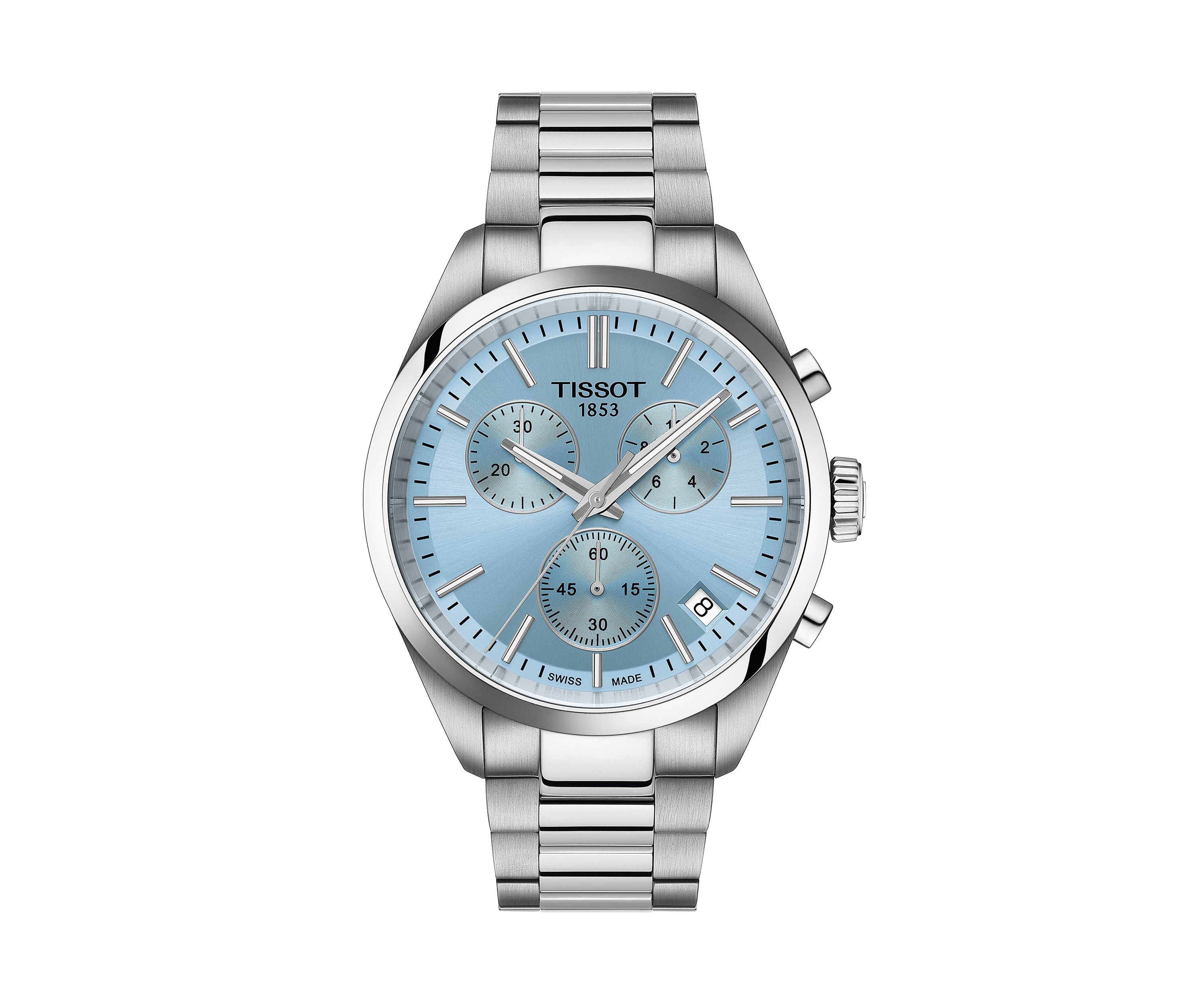 PR100 GTS Stainless Steel Ice Blue Chronograph Watch