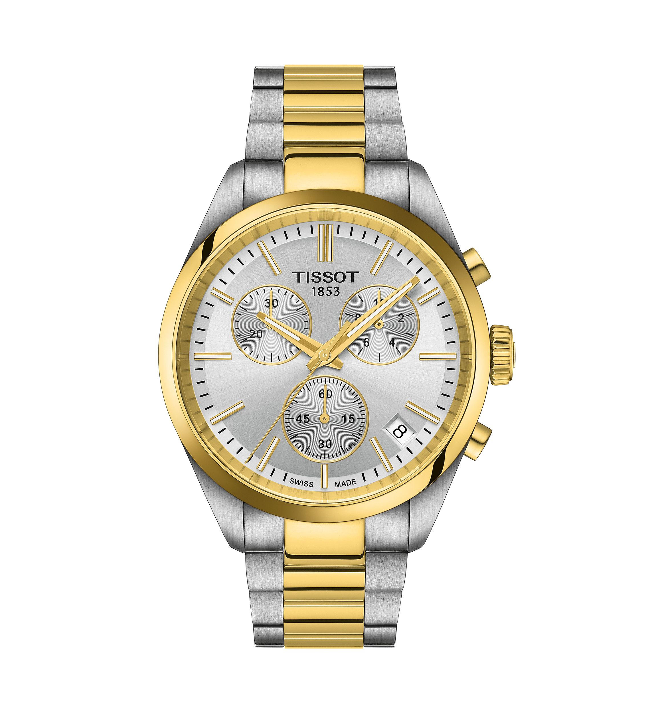 PR100 GTS Two Tone Stainless Steel Bracelet Chronograph Watch