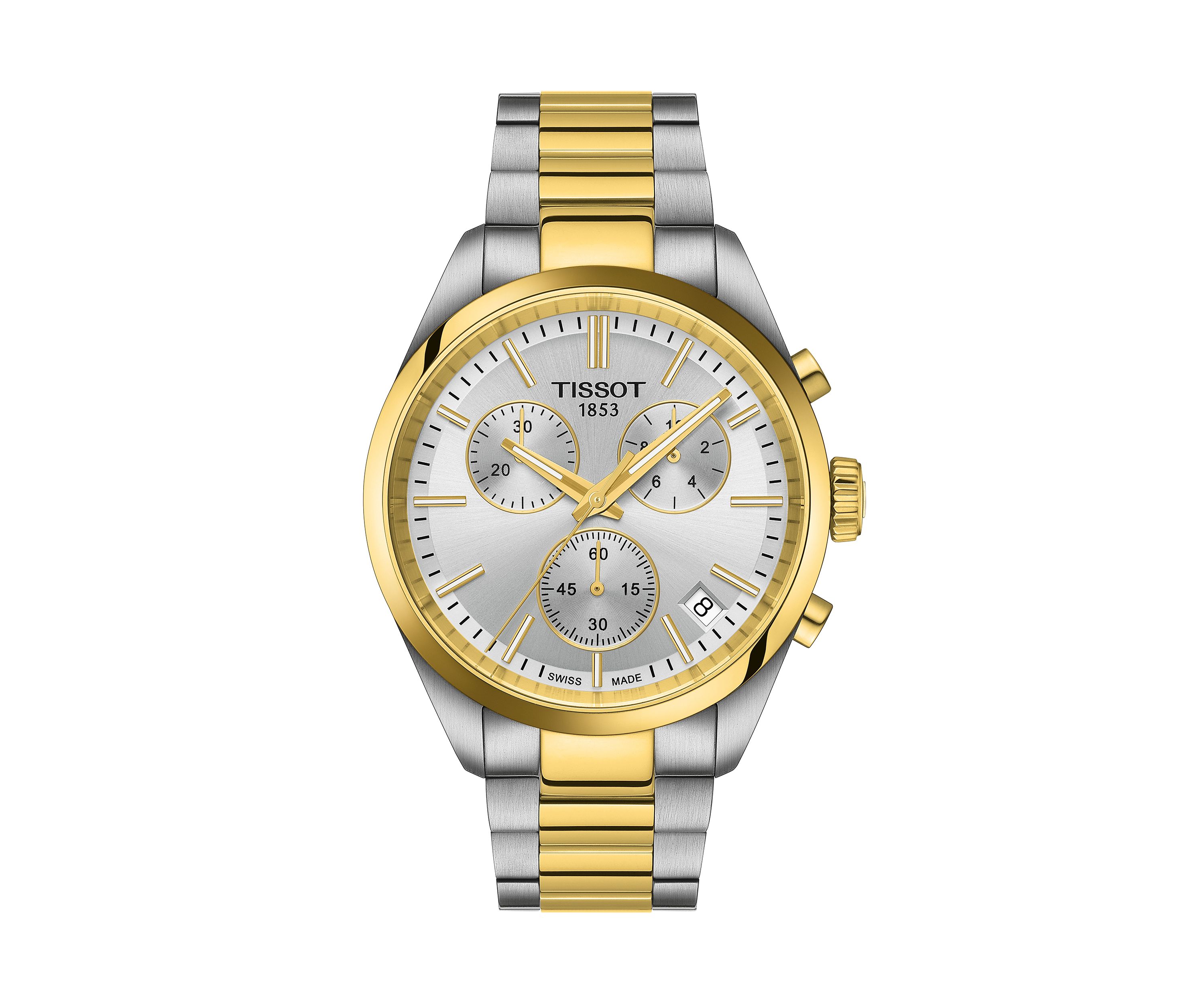 PR100 GTS Two Tone Stainless Steel Bracelet Chronograph Watch