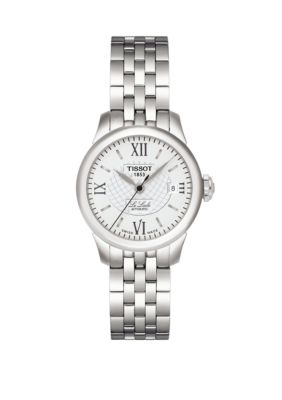 Tissot Women's Stainless Steel Swiss Automatic Le Locle Bracelet Watch, Silver