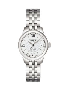 Tissot Women's Stainless Steel Swiss Automatic Le Locle Bracelet Watch, Silver -  7611608219829