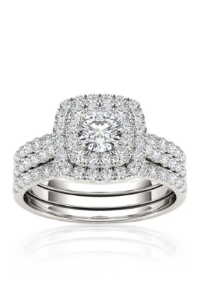 Barkev S White Gold Diamond Engagement Ring Set 7243s Barkev S