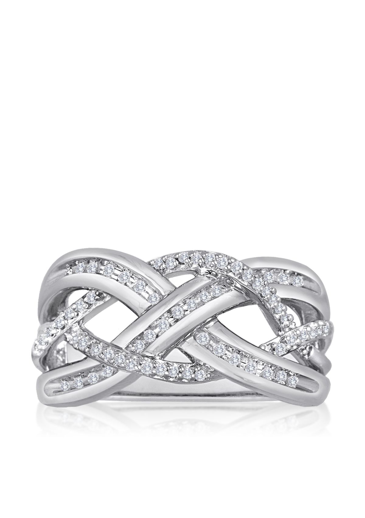 Diamond Weave Ring in Sterling Silver