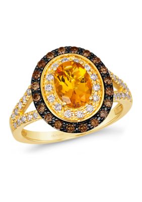 Le Vian Ring featuring 1 ct. t.w. Cinnamon CitrineÂ®, 1/4 ct. t.w. Chocolate Diamonds, 1/4 ct. t.w. Nude Diamondsâ¢ in 14K Honey Gold -  5400359BVPG19