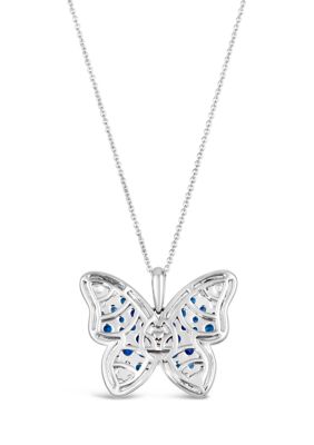 Le Vian® Ombre Pendant Necklace featuring 1.13 ct. t.w. Denim Ombré®, 3/8  ct. t.w. White Sapphire, 1/15 ct. t.w. Nude Diamonds™ in 14K Vanilla Gold®