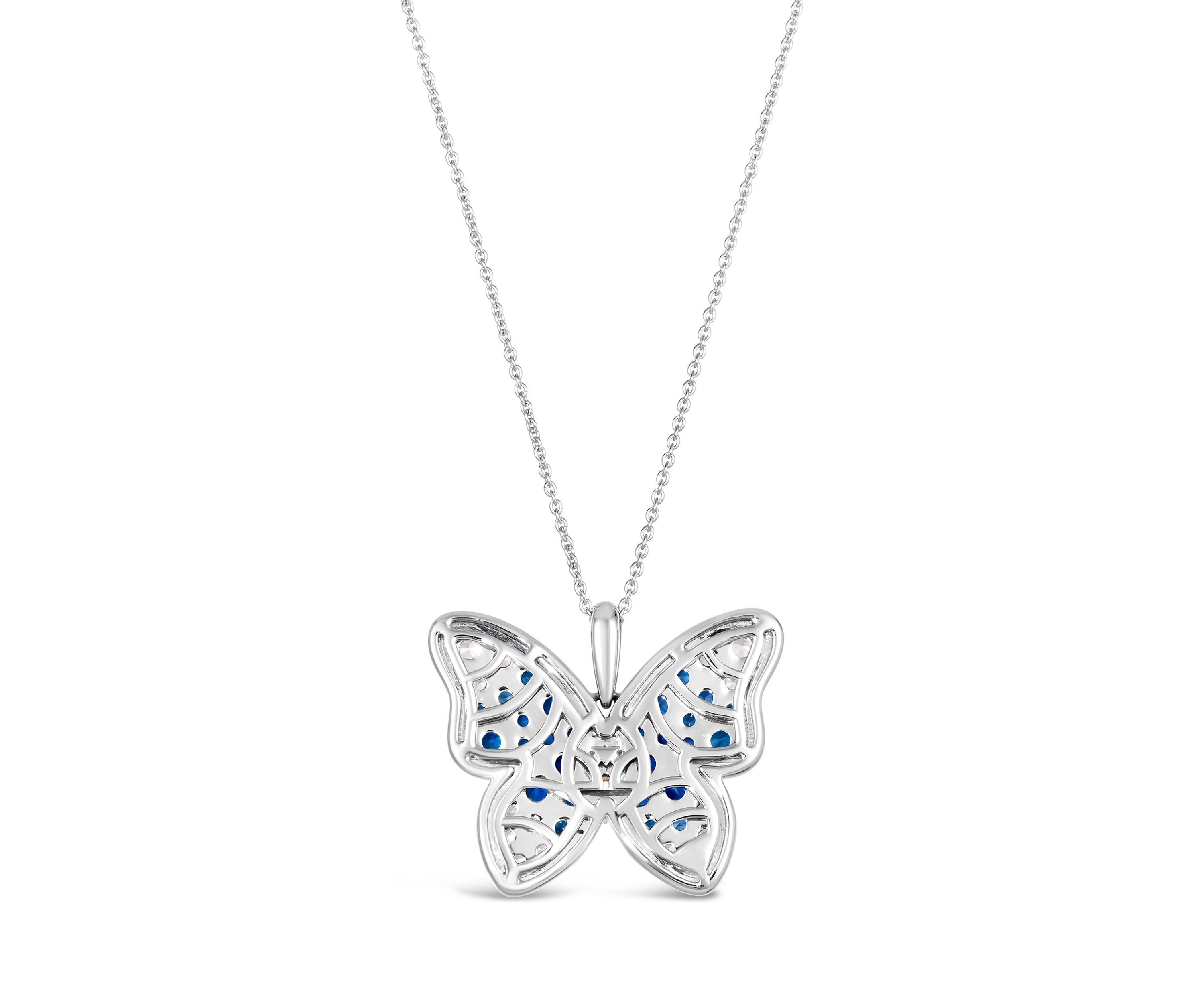 Le Vian® Ombre Pendant Necklace featuring 1.13 ct. t.w. Denim Ombré®, 3/8  ct. t.w. White Sapphire, 1/15 ct. t.w. Nude Diamonds™ in 14K Vanilla Gold®
