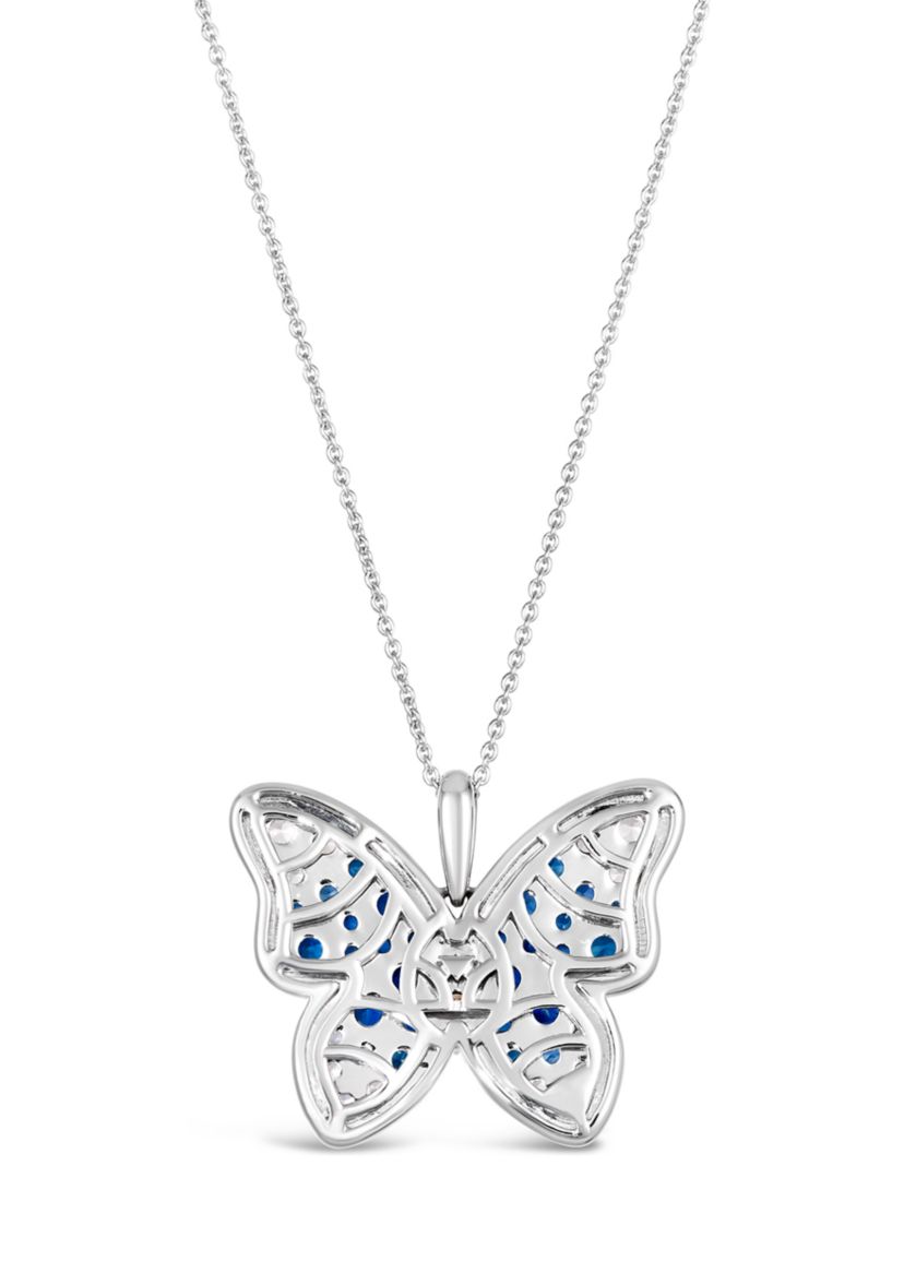 Le Vian® Ombre Pendant Necklace featuring 1.13 ct. t.w. Denim Ombré®, 3/8  ct. t.w. White Sapphire, 1/15 ct. t.w. Nude Diamonds™ in 14K Vanilla Gold®