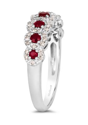 Ring featuring 1/2 ct. t.w. Passion Ruby™, 1/3 ct. t.w. Nude Diamonds™  in 14K Vanilla Gold®