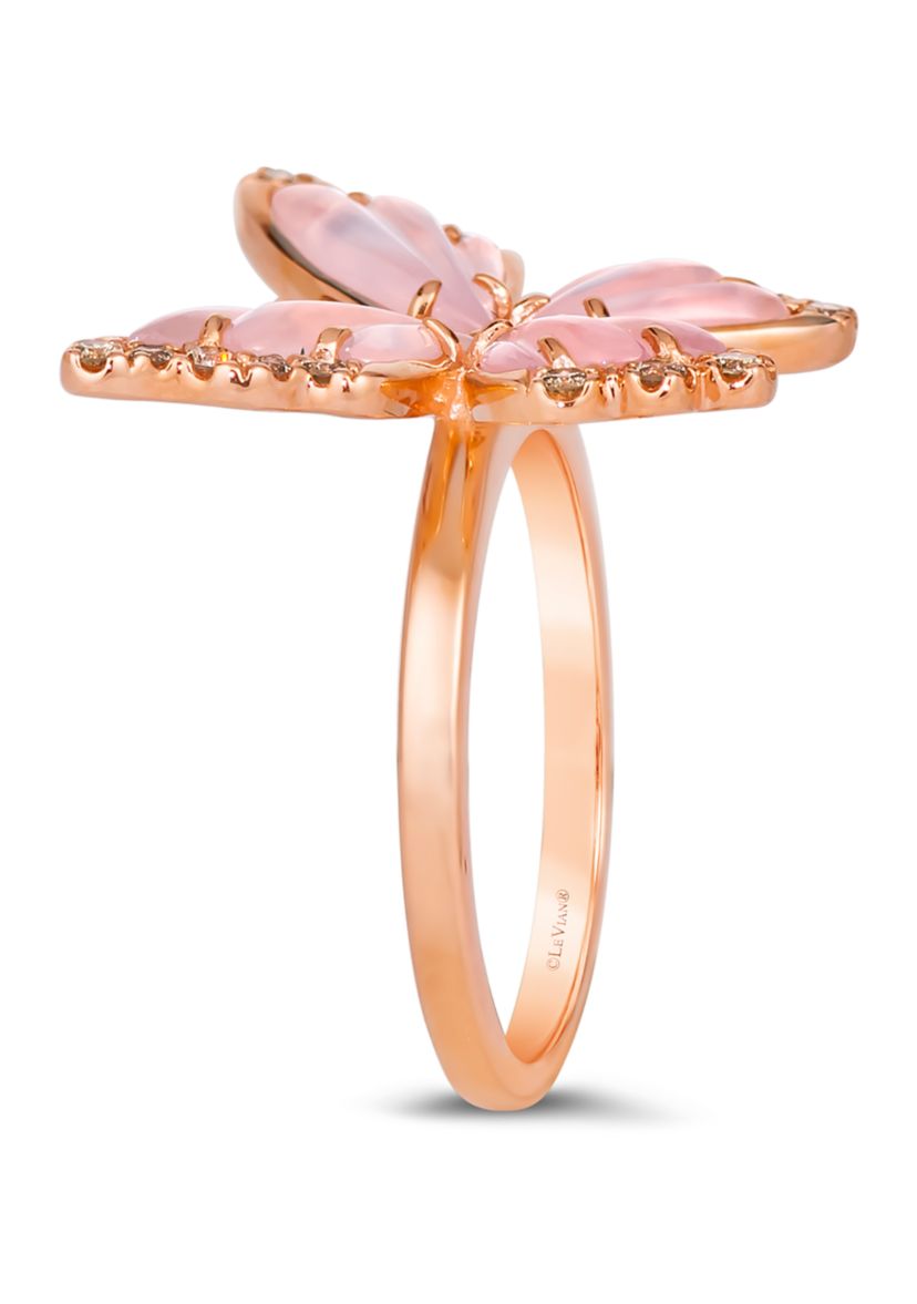  Ring featuring 2.88 ct. t.w. Pink Orchid Quartz™, 1/4 ct. t.w. Nude Diamonds™, Chocolate Diamonds® in 14K Strawberry Gold®