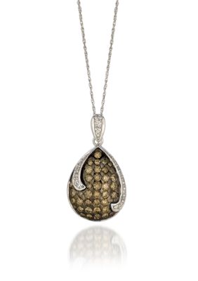 Chocolatier Chocolate and Vanilla Diamonds Pendant in 14k Vanilla Gold