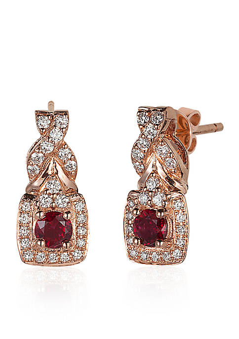Passion Ruby™ Earrings in 14k Strawberry Gold®
