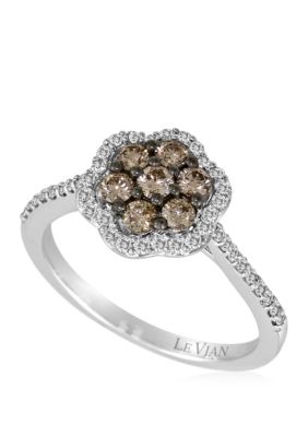 3/8 ct. t.w. Chocolatier® Chocolate Diamonds® and 1/4 ct. t.w. Vanilla Diamonds® Ring in 14k Vanilla Gold®