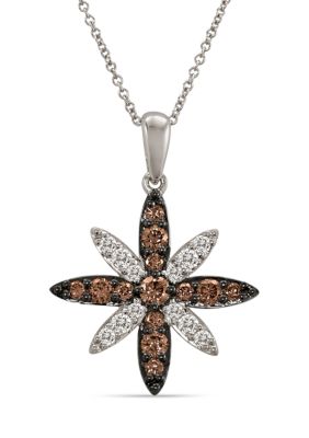 Le Vian 1/2 Ct. T.w. Chocolate Diamonds And 1/4 Ct. T.w. Vanilla Diamonds Necklace In 14K Rose Gold