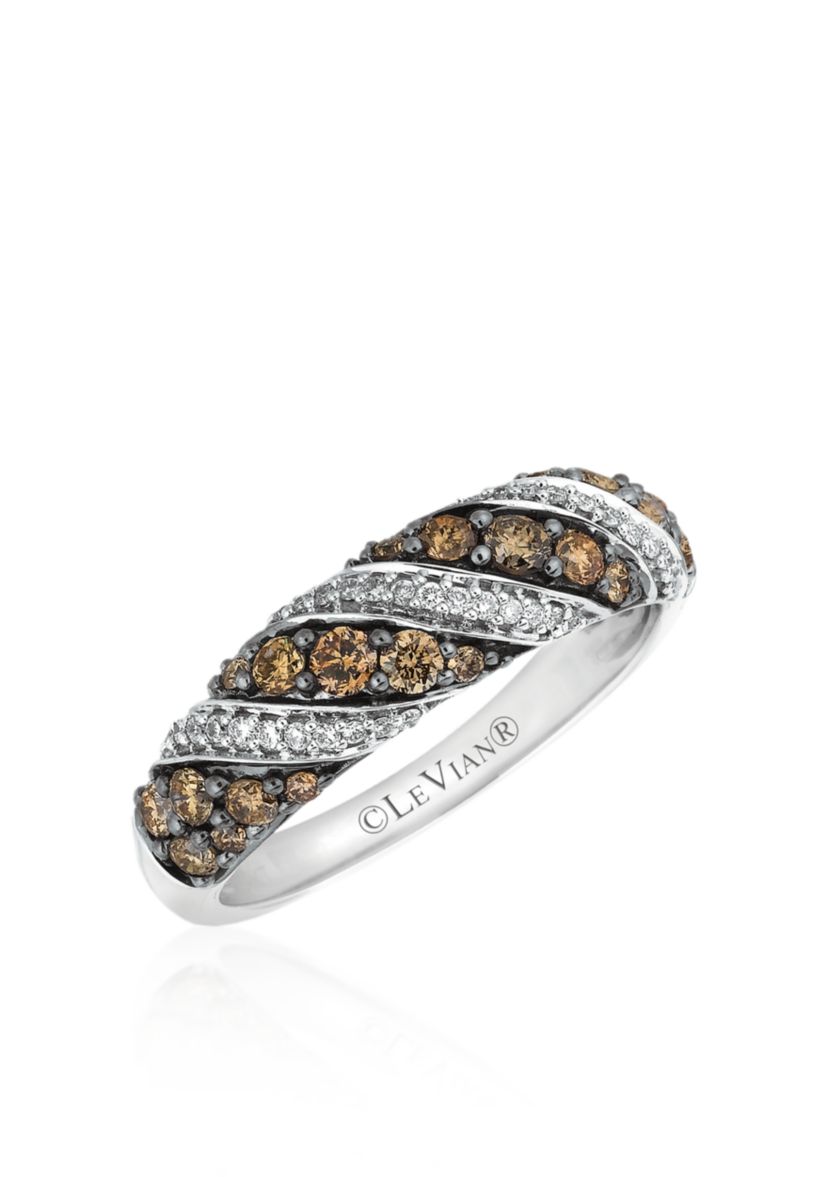 Chocolate Diamond® and Vanilla Diamond™ Ring in 14k Vanilla Gold™